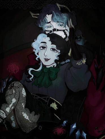 multi person thigh up lined render